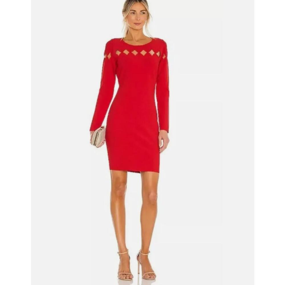 MILLY Scallop Cut Out‎ Fitted Dress Size 0 New with Tags